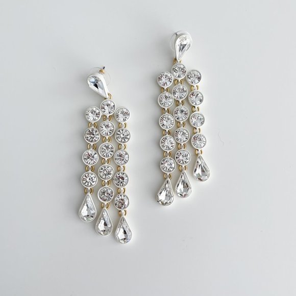 J. Crew Jewelry - J. Crew Sparkly Waterfall Earrings (Crystal)